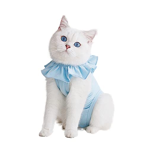 Cat Spay Recovery Suit Female Cats Professional Recovery Suit for Abdominal Wound Cat Wound Surgery Recovery Suit After Surgery Wear, Pyjama Suit, E-Collar Alternative for Kitten (C-SHF01-Blue-M) von XDOOXMLX