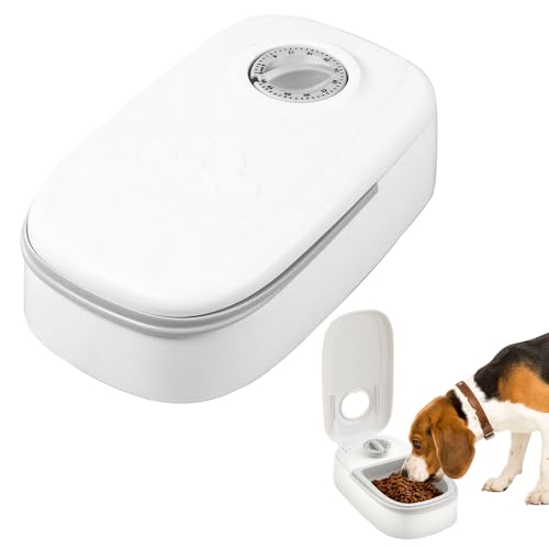 XEERUN Automatischer Katzenfutterspender 350 ml, Katzenfutterautomat mit Timer 48 Stunden, zeitgesteuerter Futternapf für Hunde Katzen, Trocken- und Nassfutterspender Smart Timed Cats Feeder für von XEERUN