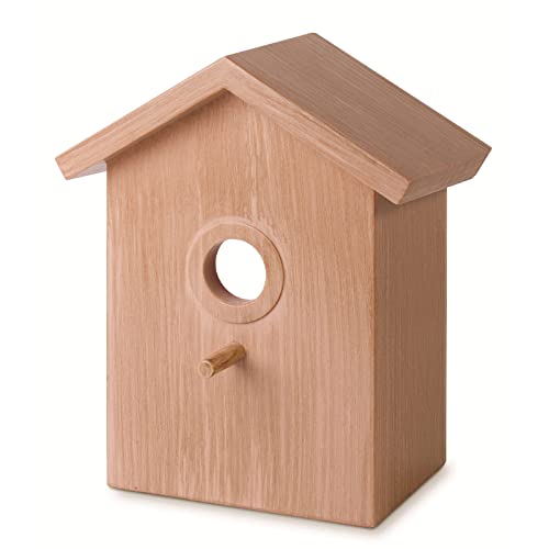 Vogelhaus aus Holz für Außenfenster, Vogel-Nistkasten, durchsichtiges Vogelhaus mit starken Saugnäpfen für kleine Vögel, Vogelhaus-Kits für Erwachsene zum Bemalen von XEYYHAS