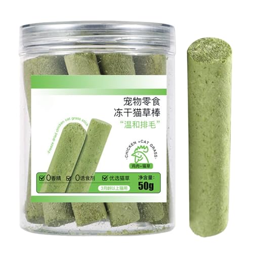 XEYYHAS 50 g Gras-Snacks, natürliches Gras, Appetit, steigern Snacks, Haarbälle, Kontrolle Lecken, Gras-Snacks, Bio-Leckerli-Grasspielzeug von XEYYHAS