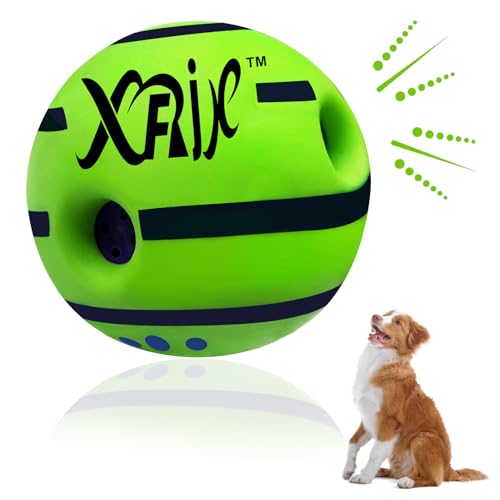 XFRJK Interaktiver Hundeball, großer Kicherball für Hunde, Wackelball für Hunde, selbstspielende Hundegeschenke, Training, Verbesserung des IQs, 14 cm Ball von XFRJK