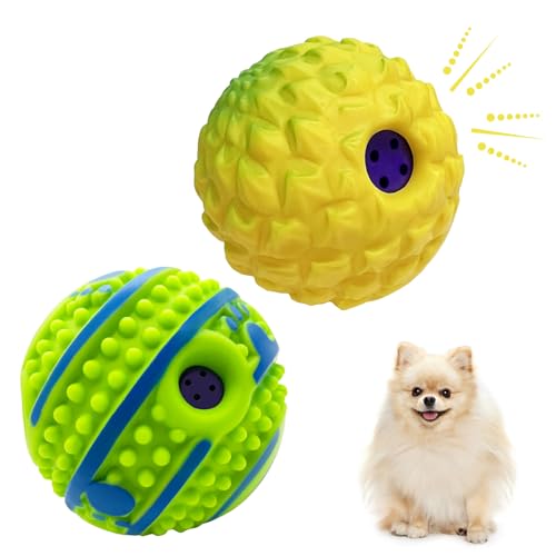 XFRJK Wackelkicherbälle für Hunde, interaktiver Hundeball für Hunde, selbstspielendes Spielzeug, Kichernball für Hunde, 7 cm, 2 Stück von XFRJK