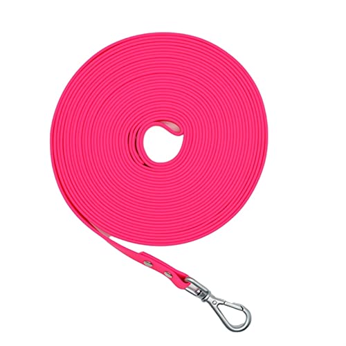 Schleppleine für Hunde Hundeleine 5m 10m 15m Lange Leine für Hunde Super Lange Hundeleine 1,5m 3m Hundeleine Verstellbare Führleine(Pink,1.3cmX15m) von XFYESL