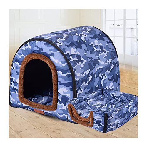 XFYESL Hundematte Warme Hundehütte House Lounge für Katzen, mittelgroße kleine Hunde, warm, faltbar, waschbar Hundebett(6,60X45X45cm) von XFYESL