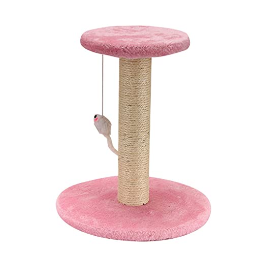 Katzenkratzbaum, Katzenmöbel, Sofaschutz, Katzen-Klettergerüst, Kratzbaum für Katzen zum Springen, Sisalturm, Haustier-Kletterbaum (Farbe: Grau) (Rosa) von XFZJCHAP