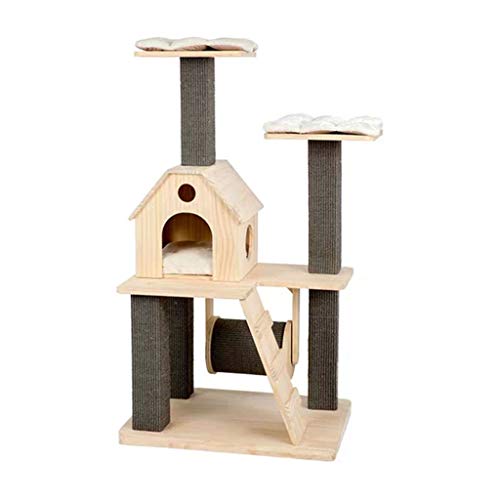 Massivholz Katzen Baum Kletterturm Nest Katzen Baum Haus Katzen Fitness Rahmen Stumm Lager Läufer Schleifen Spielzeug von XFZJCHAP