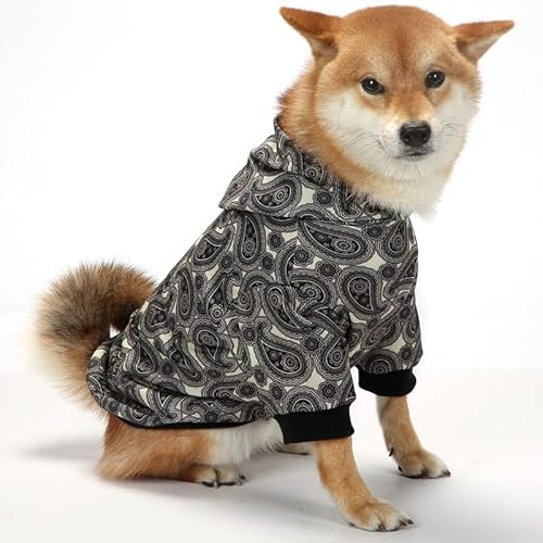 XGDMEIL Hunde-Kapuzenpullover für kleine, mittelgroße und große Hunde, warmer Hundemantel für kaltes Wetter, Schwarz, Größe M von XGDMEIL