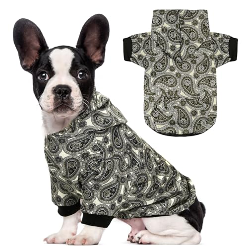 XGDMEIL Hunde-Kapuzenpullover für kleine, mittelgroße und große Hunde, warmer Hundemantel für kaltes Wetter, Schwarz, Größe S von XGDMEIL