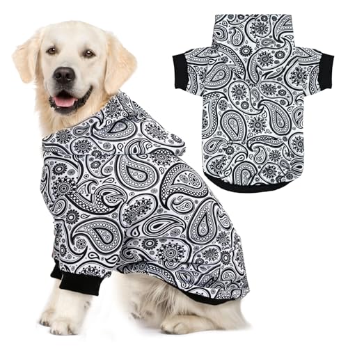 XGDMEIL Hunde-Kapuzenpullover für kleine, mittelgroße und große Hunde, warmer Hundemantel für kaltes Wetter, Weiß, Größe XXL von XGDMEIL