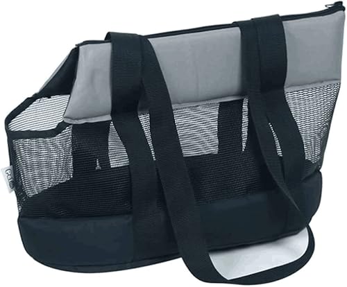 Hundetragetasche Sommer Tragtasche Mesh Atmungsaktiv Transporttasche Hunde Katze Hundtasche mit Schultergurt Schultertasche Robust Faltbar Katzentasche Sichtbar Welpentasche Outdoor Resie von XGOPTS