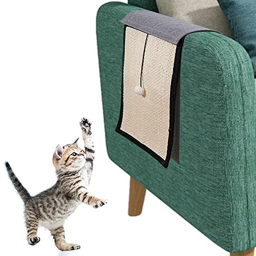 Kratzmatte Katzen Sofaschutz Sisal Katzenkratzmatte Kratzteppich für Katzenkratzcouch Strapazierfähig Couchschutz einfach Installation Kratzunterlage für Schleifkrallen schützt Möbel Sisalmatte von XGOPTS