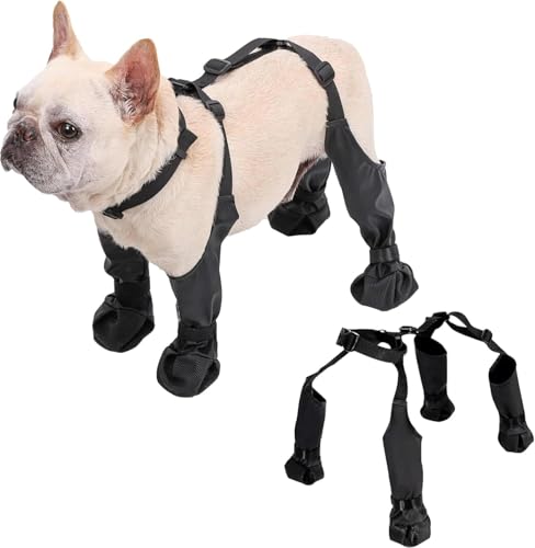 wasserdichte Hundestiefel, weiche Hundeschuhe, Pfotenschutz für Haustiere, rutschfeste Hosenträgerstiefel, verstellbare Hundeschuhe, rutschfeste Hundestiefel für Hunde von XHCOHWWU