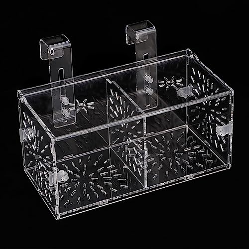 XHTLLO Fischzuchtbox, Transparente Acryl-Fischzisternen-Zucht-Isolationsbox, Aquarium-Brüterei-Inkubatorhalter Für Die Fischzucht Und -Isolierung(20CM*10CM*9.8CM) von XHTLLO