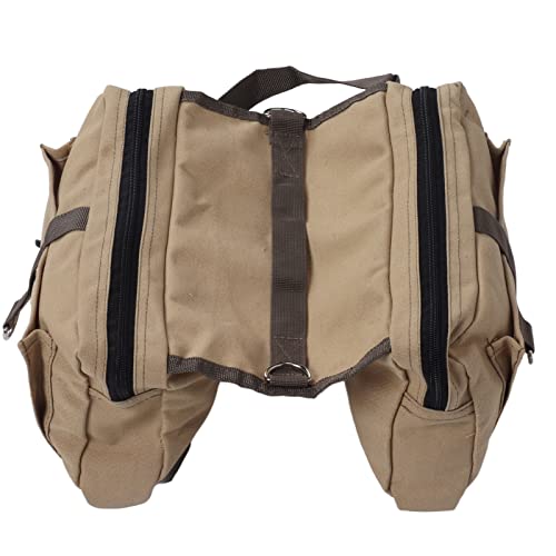 XHTLLO Hunderucksack-Geschirr, leichte Segeltuch-Satteltasche mit Taschen für Outdoor-Wanderreisen, verstellbare Träger, atmungsaktives Netz, für mittelgroße und große Hunde von XHTLLO