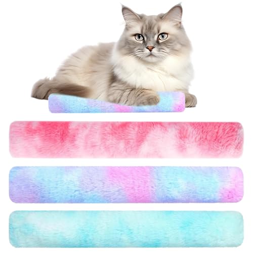 XHYASD 3 Stück Katzenminze Polster Spielzeug, Baldrian Kissen für Katzen, Weich und Bequem Interaktiv Katzenspielzeug, Catnip Toy Interaktives für Kätzchen (Rosa Grün Lila) von XHYASD