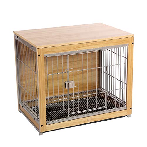 NYKK Hundekäfig Hundebox/Transportkäfig Holz Hund Cage Indoor Dog Villa Haushundebett Katzenkäfig Hundebox, Hundehütte, Hundekäfig Dog Crate (Size : M) von XIA