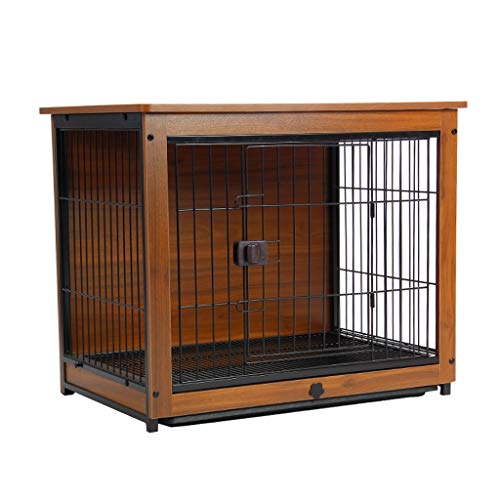 NYKK Hundekäfig Hundebox/Transportkäfig Pet Käfig mit Crate Abdeckung Haustier Hund Käfig Indoor Dog Fence Haushalt Hundebett-Katze-Kaninchen-Käfig Dog Crate (Size : L) von XIA