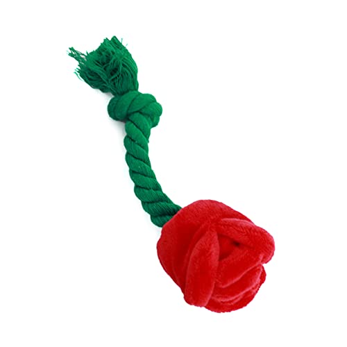 XIAHIOPT Gefülltes Hundespielzeug Plüsch Rose Blume Welpen Zahnen Spielzeug Interaktives Kauspielzeug für Hunde Verbessert Haustier von XIAHIOPT