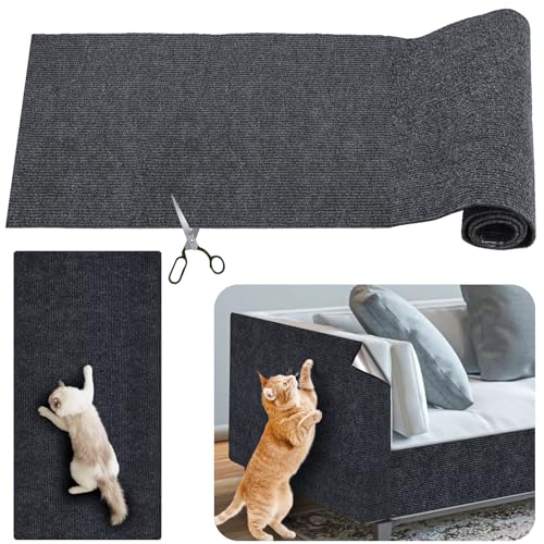 Selbstklebend Kratzmatte Katze, DIY Trimmbar Kratzteppich Katze, rutschfest Kratzbretter Katze, Katzen Kratzmatte für Schützt Teppiche Wand Sofa und Katzenkratzern Vorzubeugen (30 * 100cm) von XIANGLONGY