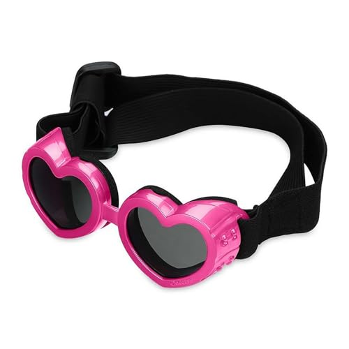 Hundebrille für kleine Hunde, UV-Schutz, Sonnenbrille für kleine Hunde, große Katzen, wasserdichte Brille für Hunde, Hunde, Haustiere, Welpen, Sonnenbrille, winddicht, Augenschutz (Rosa) von XIAOBAN