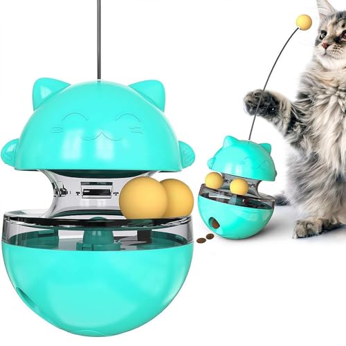 XIAOBAN Interaktiver Leckerli-Spender für Indoor-Katzen, Katzen-Leckerli-Spender für langsames Futter, Katzenspielzeug, lustiges Katzenanreicherungsspielzeug für gelangweilte Indoor-Katzen, Kätzchen von XIAOBAN