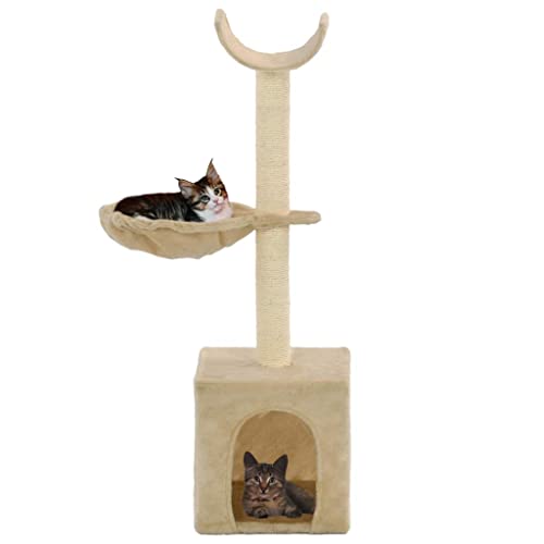 Katzen-Kratzbaum, XIAOGUANG Katzenzubehöhr, Kratzbaum Für Katzen, Katze Baum, Katzenkratzbaum, Katzenturm, Katzenmöbel, mit Sisal-Kratzsäulen 105 cm Beige von XIAOGUANG