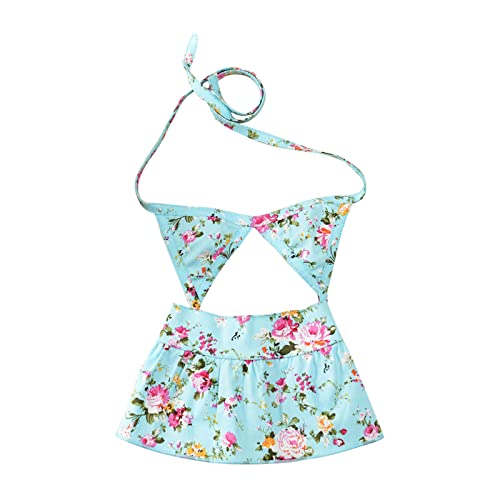 XIAOTUZ Hunderegenmantel Mit Integriertem Geschirr Hunde-Bikini-Badeanzug Haustier-Bikini-Schwimmkleid-Welpen-Badeanzug Stilvoller Strand-Badeanzug Hundezubehör Für Welpen (Sky Blue, M) von XIAOTUZ