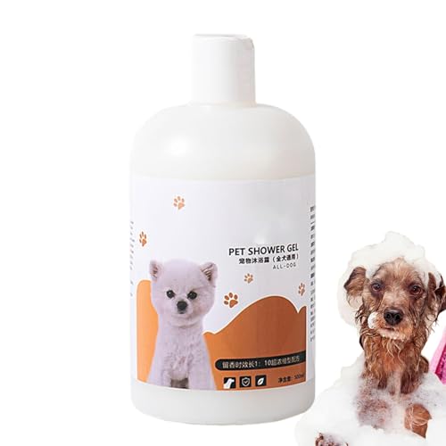 XIAOXIAOYU Hundeshampoo,Professionelles Hundeshampoo - Haustier-Duschgel, Katzenshampoo, Feuchtigkeitscreme - Pet Bath Liquid Natürliches, sanftes Shampoo für stinkende Hunde und Haustiere von XIAOXIAOYU