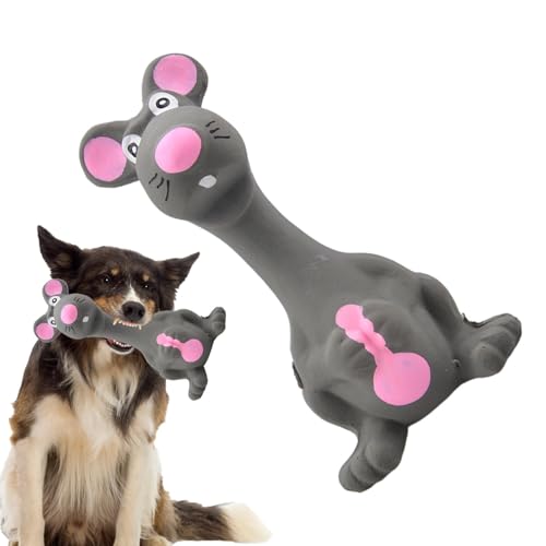 XIAOXIAOYU Lustiges Kauspielzeug für Hunde aus Latex, Quietschspielzeug für Hunde aus Latex - Stehende Stabmäuse für Welpen, interaktives Spielen - Hund, lustiger Sound, Mäuseform, von XIAOXIAOYU