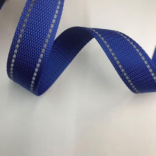 5 Meter 25 mm Polyester-Gurtband mit reflektierendem Streifen, Rucksackgurt, DIY-Handwerk, Haustierhalsband, Leine, Zubehör von XIAOXIN