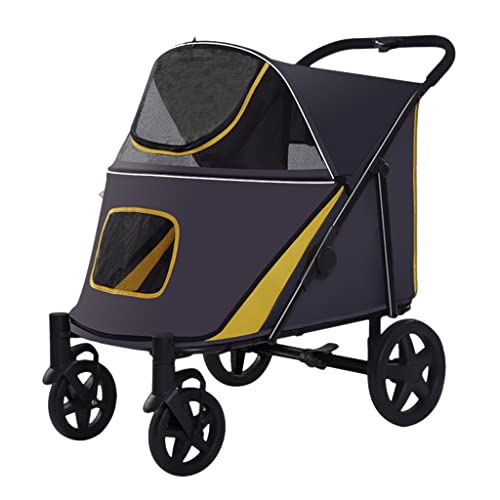 Haustier-Kinderwagen for große Hunde, Hunde-Kinderwagen, großer Hunde-Kinderwagen, Haustier-Kinderwagen, 4-Rad-Haustierausrüstung, Haustier-Kinderwagen for Katzen, Hunde und mehr, faltbarer Kinderwage von XIAOYIWIN