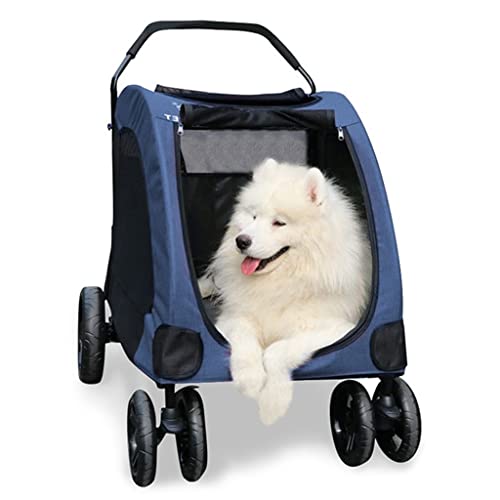 Hunde-Kinderwagen for große Hunde, großer Haustier-Hunde-Kinderwagen, Premium-Hochleistungs-Hunde-/Katzen-/Haustier-Kinderwagen-Reisewagen, Haustier-Kinderwagen-Buggy mit übergroßen Rädern, bis zu 50 von XIAOYIWIN