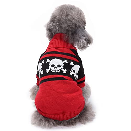 XIAOYU Hundepullover für Halloween, Haustierkostüme, Totenkopf, Pullover, Welpen, Katzen, Pullover, Urlaub, Party, Kleidung (XXL) von XIAOYU