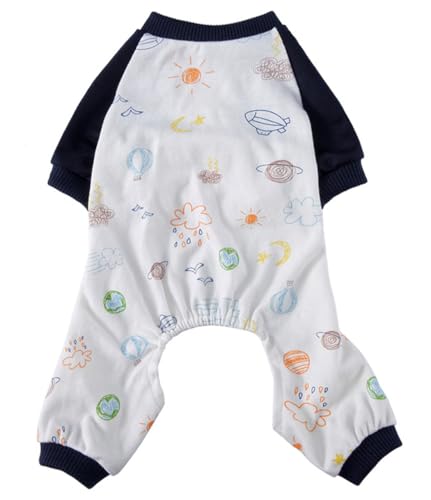 XIAOYU Hundepyjama, Hundeoverall für vierbeinige Hunde mit Heißluftballon-Muster, Leichter Baumwoll-Hundeoverall für kleine Hunde und Katzen, XL XIAOYU Hundepyjama, Hundeoverall für vierbeinige Hunde mit Heißluftballon-Muster, Leichter Baumwoll-Hundeoverall für kleine Hunde und Katzen, XL von XIAOYU