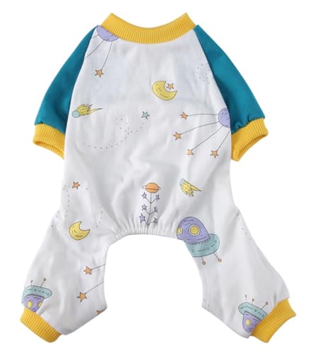 XIAOYU Hundepyjama, Hundeoverall für vierbeinige Hunde mit Interstellar-Muster, Leichter Baumwoll-Hundeoverall für kleine Hunde und Katzen, S XIAOYU Hundepyjama, Hundeoverall für vierbeinige Hunde mit Interstellar-Muster, Leichter Baumwoll-Hundeoverall für kleine Hunde und Katzen, S von XIAOYU