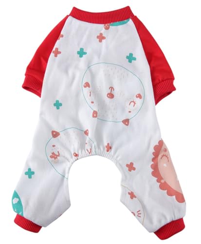 XIAOYU Hundepyjama, Hundeoverall für vierbeinige Hunde mit Kätzchen-Muster, Leichter Baumwoll-Hundeoverall für kleine Hunde und Katzen, L XIAOYU Hundepyjama, Hundeoverall für vierbeinige Hunde mit Kätzchen-Muster, Leichter Baumwoll-Hundeoverall für kleine Hunde und Katzen, L von XIAOYU