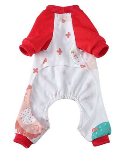 XIAOYU Hundepyjama, Hundeoverall für vierbeinige Hunde mit Kätzchen-Muster, Leichter Baumwoll-Hundeoverall für kleine Hunde und Katzen, S XIAOYU Hundepyjama, Hundeoverall für vierbeinige Hunde mit Kätzchen-Muster, Leichter Baumwoll-Hundeoverall für kleine Hunde und Katzen, S von XIAOYU