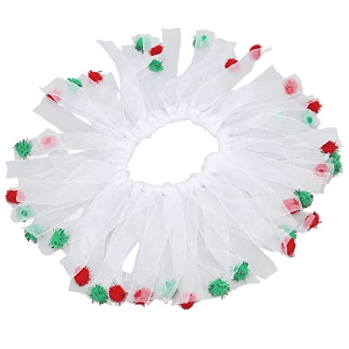 XIASABA Haustier-Weihnachtshalsband, verstellbar, bequem, Weihnachts-Pom-Pom-Hundehalsband, Haustier-Weihnachtskostüm, weich, lustig, Hundehalsband, Weihnachtsparty-Zubehör, (L) von XIASABA