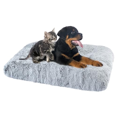 Hundebett Waschbare Hundebett-Matte Großes, Anti-Angst Hundebetten Zwinger-Auflage, Orthopädisches Hundebett Hundematratze, Rutschfestes Hundematte Hundekissen Hundesofa Zwinger-Auflage(122x85x12cm) von XIEMINLE