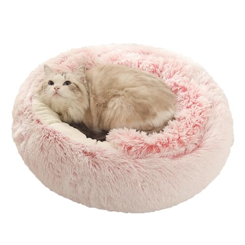 Katzenbett, Katzenzeltkissen, Katzenhaus Katzensofa mit rutschfester Unterseite, Donut-Kuschel-Kuschel-Katzennest für kleine, mittelgroße und große Haustiere, Haustierkissen, Haustierbett, von XIEMINLE