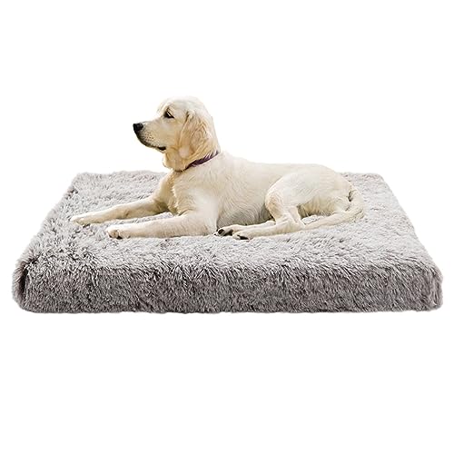 XIEMINLE Calming Pet Bed Dog Crate Matratze, Anti-Angst-Hundebetten, Hundematte mit rutschfester Unterseite, Plüsch, Haustier-Katzenbetten, Hundematte für mittelgroße und große Hunde, Katzen, 120 x 80 von XIEMINLE