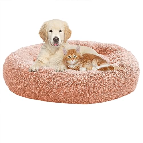 XIEMINLE Cozy Pet Hundebett Beruhigendes Haustierbett, Anti-Angstzustände Hundesofa Bett mit rutschfester Unterseite, warmes Plüsch-Hundekissen, Korb, Kätzchenbett, Katze, Haustierkissen, großes von XIEMINLE