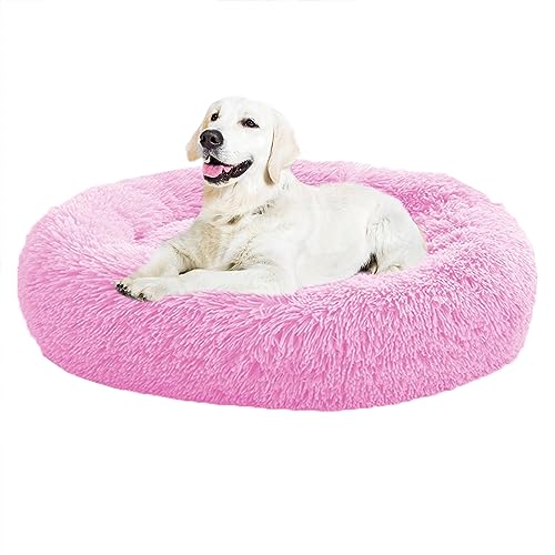 XIEMINLE Donut beruhigendes Haustierbett, kuscheliges Hundebett, beruhigendes Donut-Welpenbett für große, mittelgroße und kleine Hunde, große Hundebetten, weiches Welpensofa, waschbarer von XIEMINLE