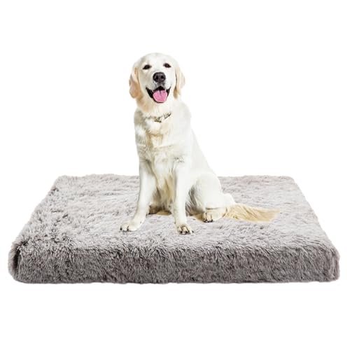 XIEMINLE Haustierbett Hundematratze, Anti-Angst Anti-Rutsch Hundematte, Waschbar Hundekissen Flauschiges Hundebett, Orthopädisches Katzenbett Hundesofa für Große Mittelgroße Hunde(50x40x5cm) von XIEMINLE