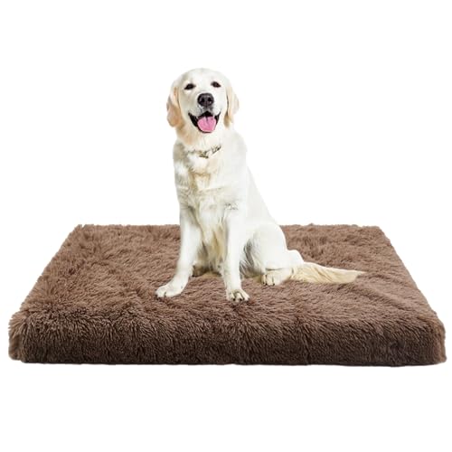 XIEMINLE Haustierbett Hundematratze, Anti-Angst Anti-Rutsch Hundematte, Waschbar Hundekissen Flauschiges Hundebett, Orthopädisches Katzenbett Hundesofa für Große Mittelgroße Hunde(75x50x7cm) von XIEMINLE