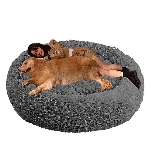 XIEMINLE Hundekissen Hundesofa Haustierbett, Orthopädisches Hundebett Katzenbett, Katzenschlafplatz für Katzen und Hunde, Rundes Hundebett für Mittelgroße und Große Hunde und Andere Haustiere(Ø130cm) von XIEMINLE