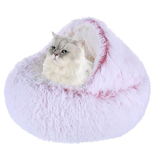 XIEMINLE Katzenbett, Haustierbett, Plüschkissen, Sofa für Kätzchen und Welpen, Donut-Katzenbett, Katzenkissen mit rutschfester Unterseite, Haustierkissen, Sofa, Innenschlafbett, waschbar, 40 cm, von XIEMINLE