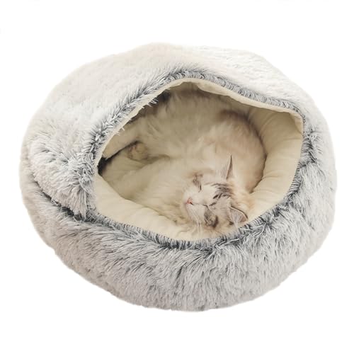 XIEMINLE Katzenbett für Indoor-Katze, rutschfestes Katzensofa, Haustierbett, Plüsch-Katzenkissen, kleines Katzenzelt, Haustierkissen, Katzen, große Höhle, Schlafbett für Kätzchen und Welpen, 40 cm, von XIEMINLE