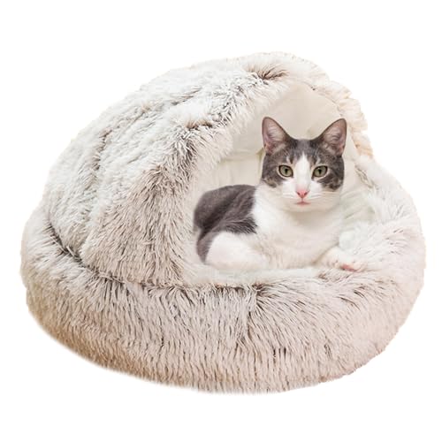 XIEMINLE Katzenbett für Indoor-Katze, rutschfestes Katzensofa, Haustierbett, Plüsch-Katzenkissen, kleines Katzenzelt, Haustierkissen, Katzen, große Höhle, Schlafbett für Kätzchen und Welpen, 50 cm, von XIEMINLE