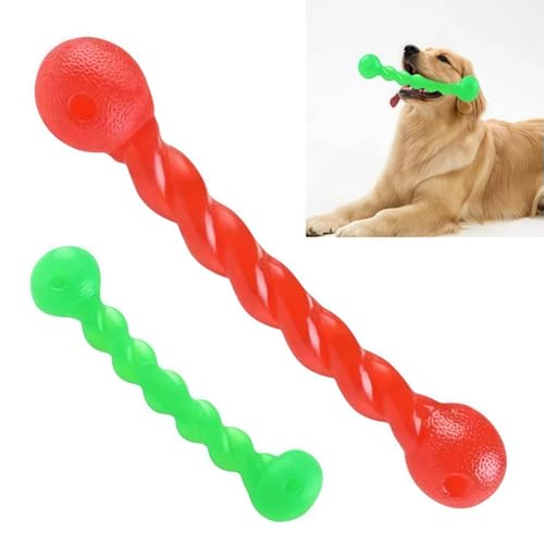 XIKTTK Hundespielzeug für Zähne 2 Pieces, Kauspielzeug Hund, Hundespielzeug Kauen Wurfstick aus Gummi, Kauspielzeug Welpe, Beißspielzeug Hund für Zähne Reinigen und Zahnfleisch Massieren, 19cm+29cm von XIKTTK